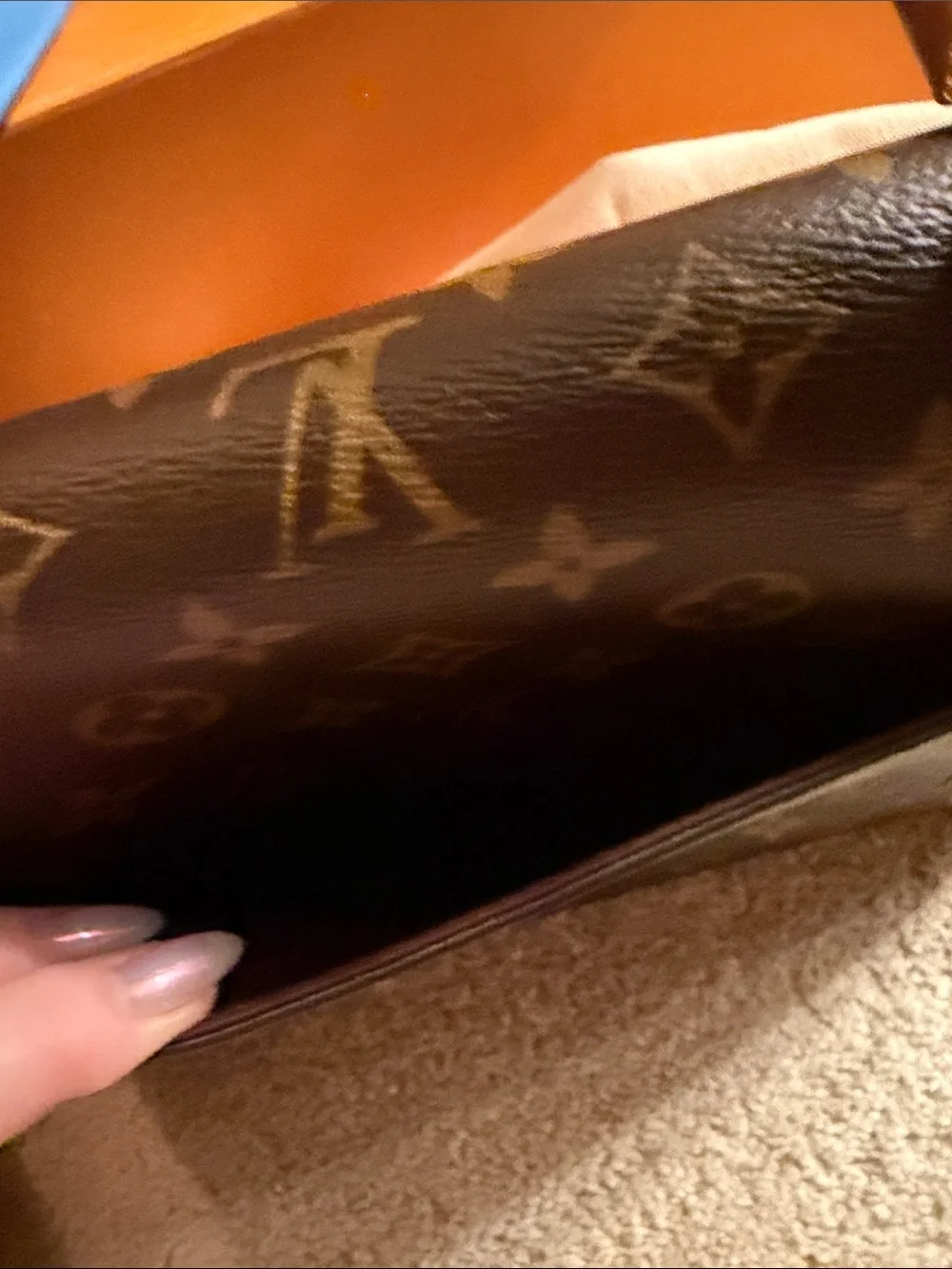 Louis Vuitton Monogram Top Handle Satchel in Brown and Gold